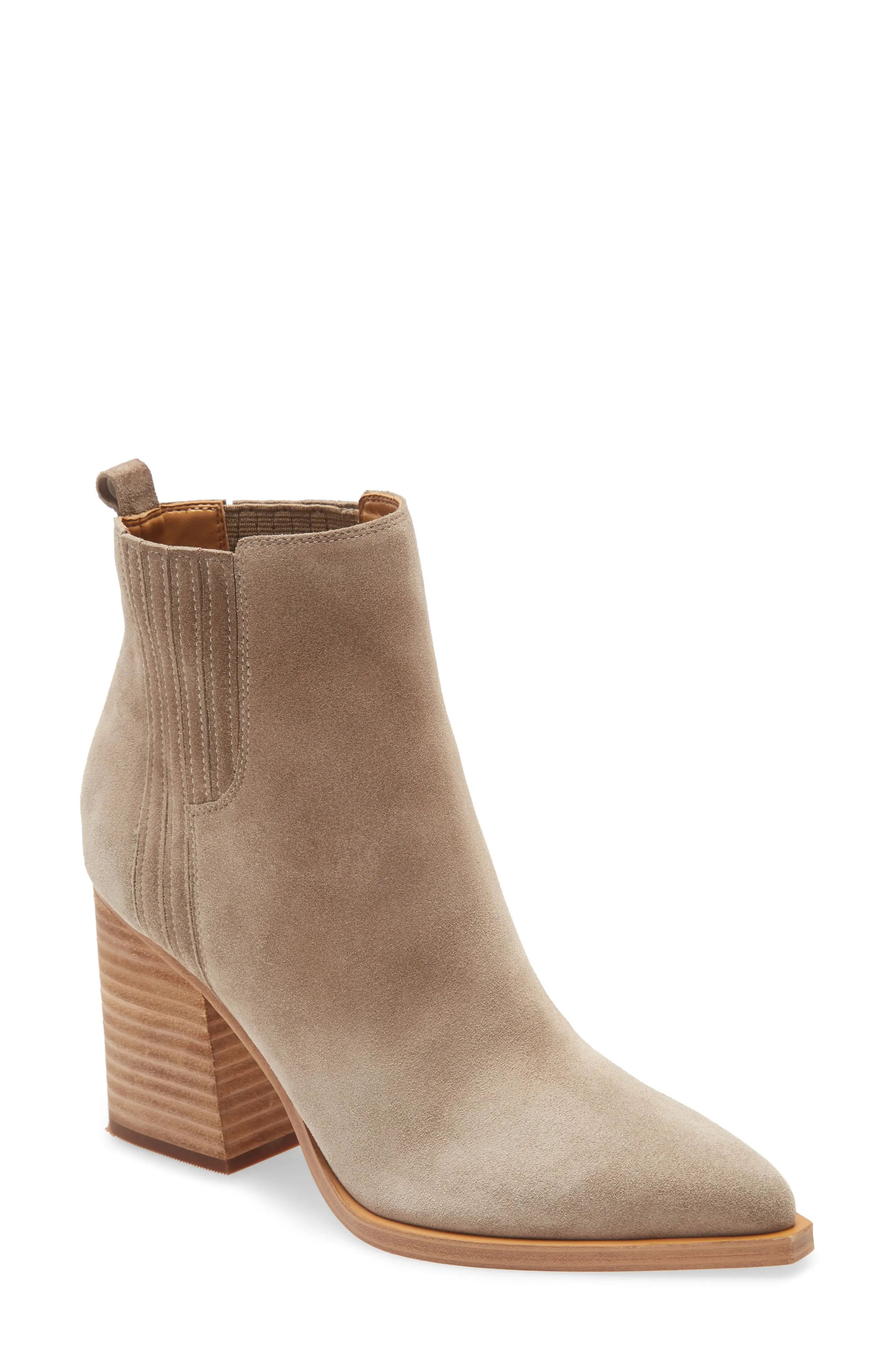 Women's Marc Fisher Ltd Oshay Pointed Toe Bootie, Size 9 M - Beige | Nordstrom