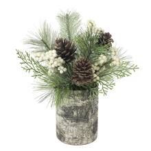11.5" Pine, Berry & Snow Arrangement by Ashland® | Michaels Stores
