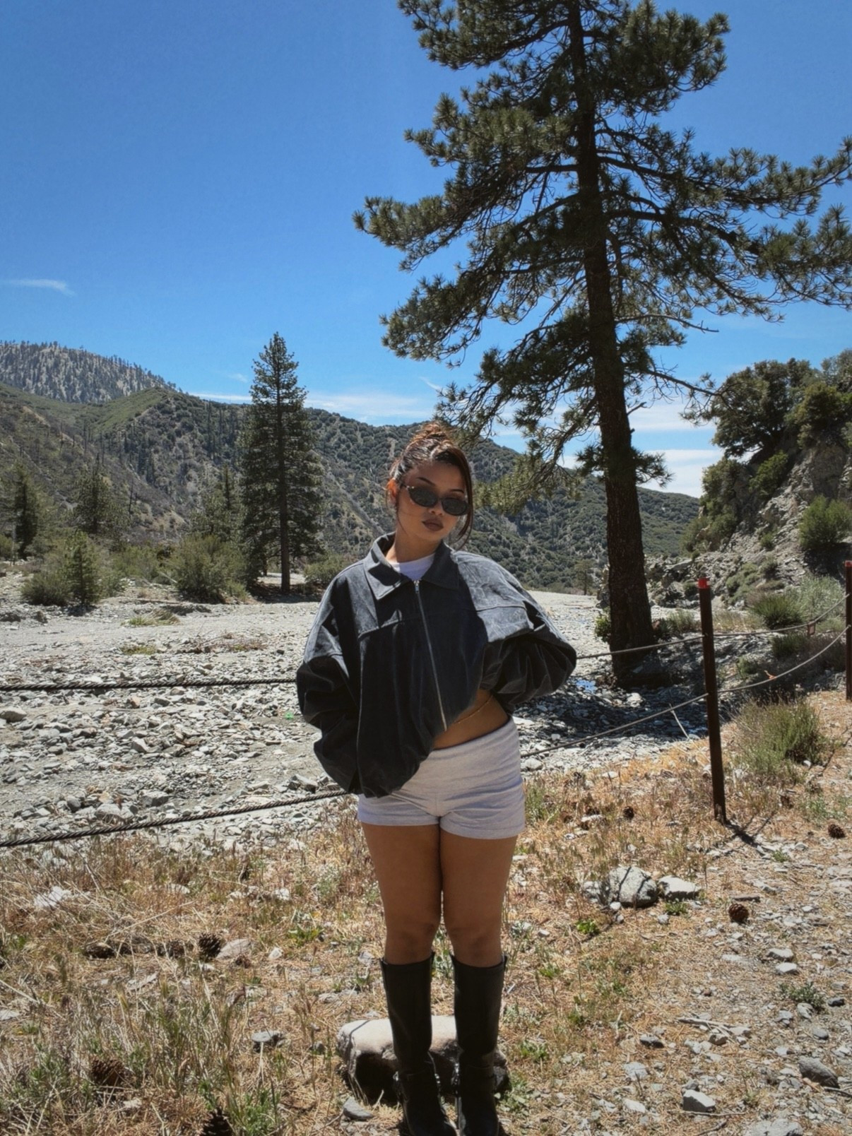 wearing us 8 jacket 
size large in bottoms 