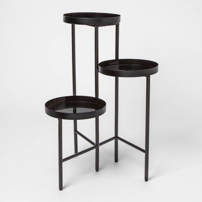27" x 19.2" 3-Tier Metal Planter Stand Black - Project 62™ | Target