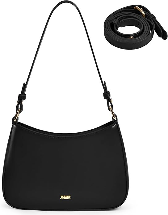 Leather Shoulder Bag for Women, Leathers Women's Hobo Bag, Crescent Hobo Handbag, Underarm Bag Wi... | Amazon (US)