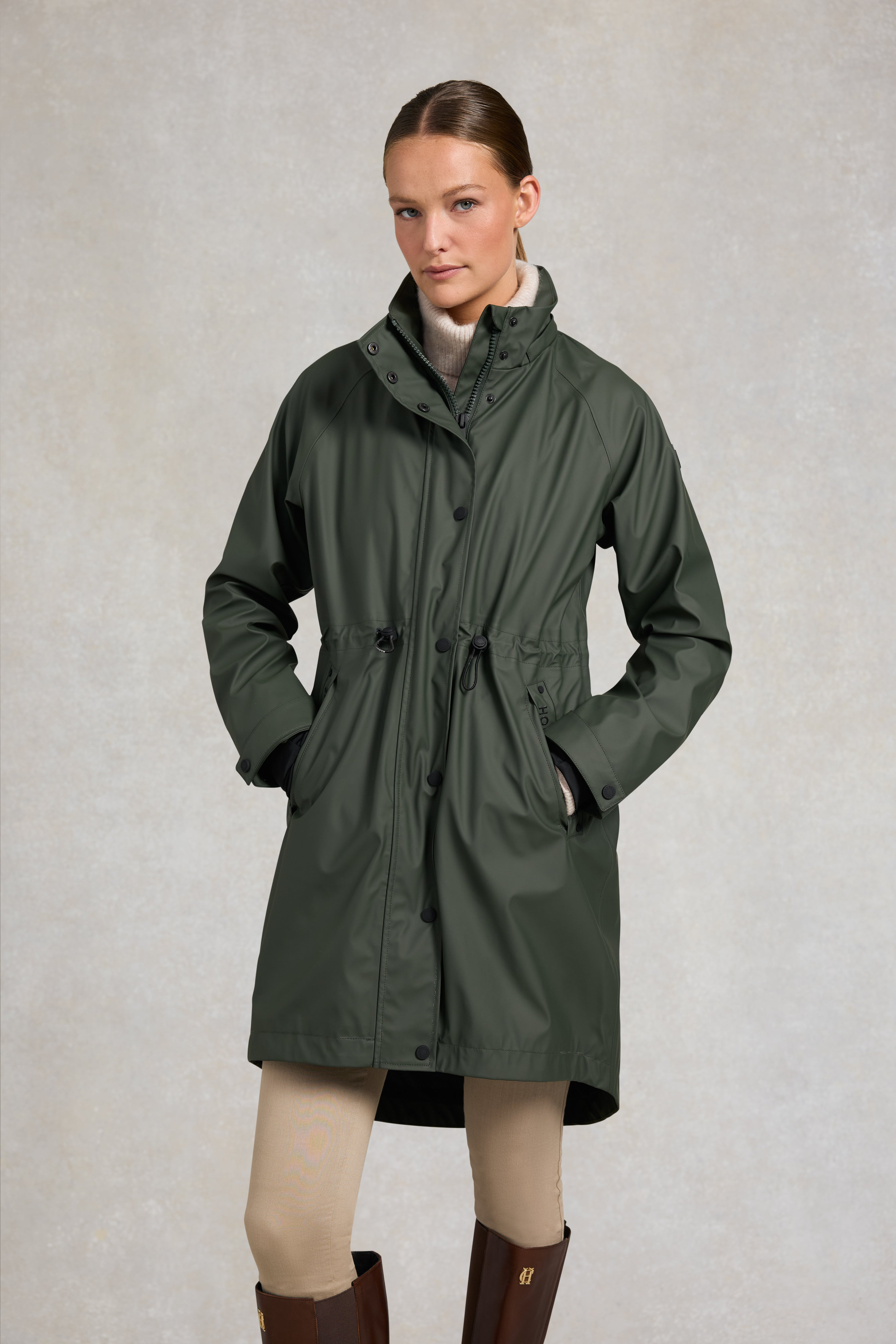 Chartwell Rain Parka (Evergreen) | Holland Cooper