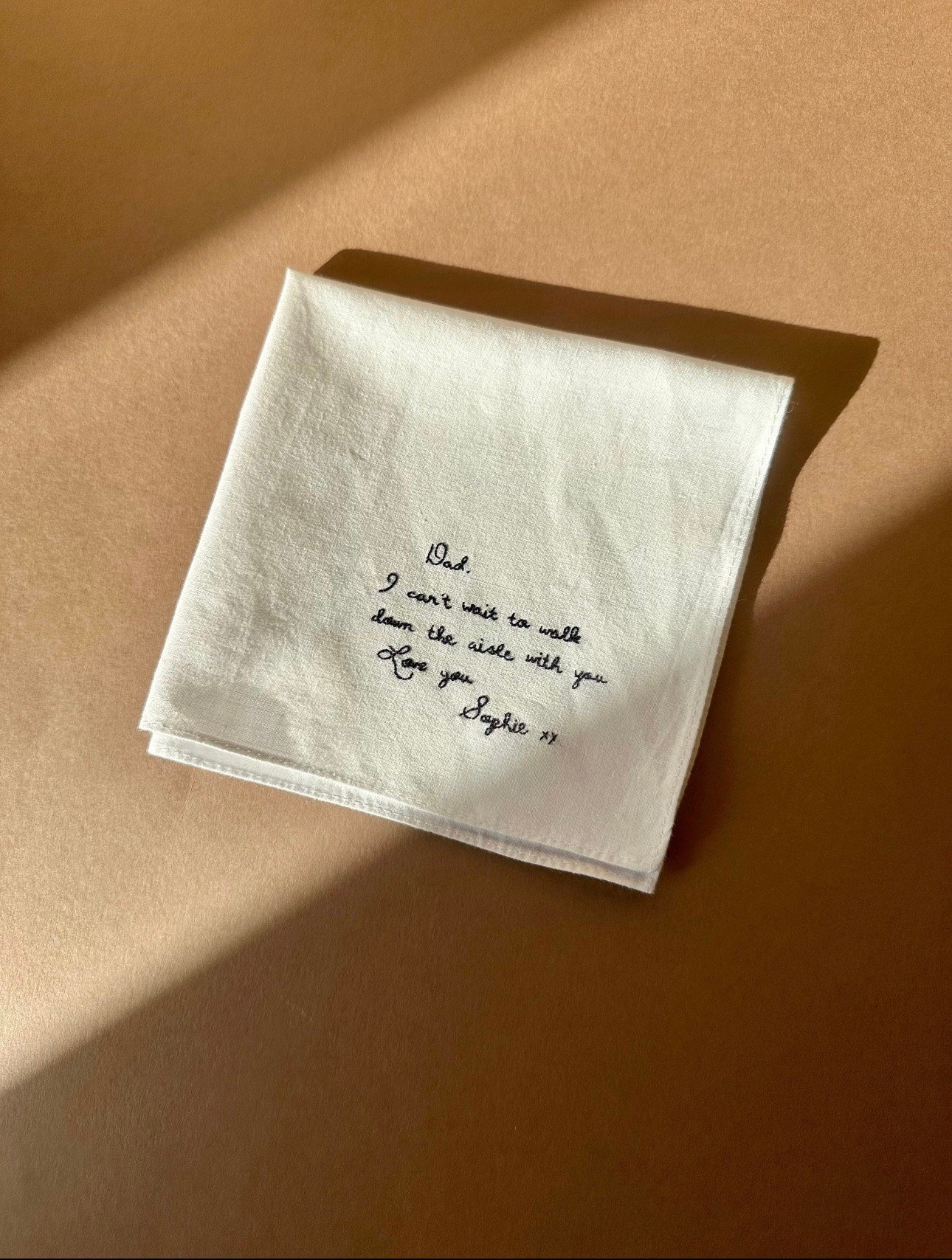 Handwritten handkerchief for wedding day for bride and groom  

#LTKWedding