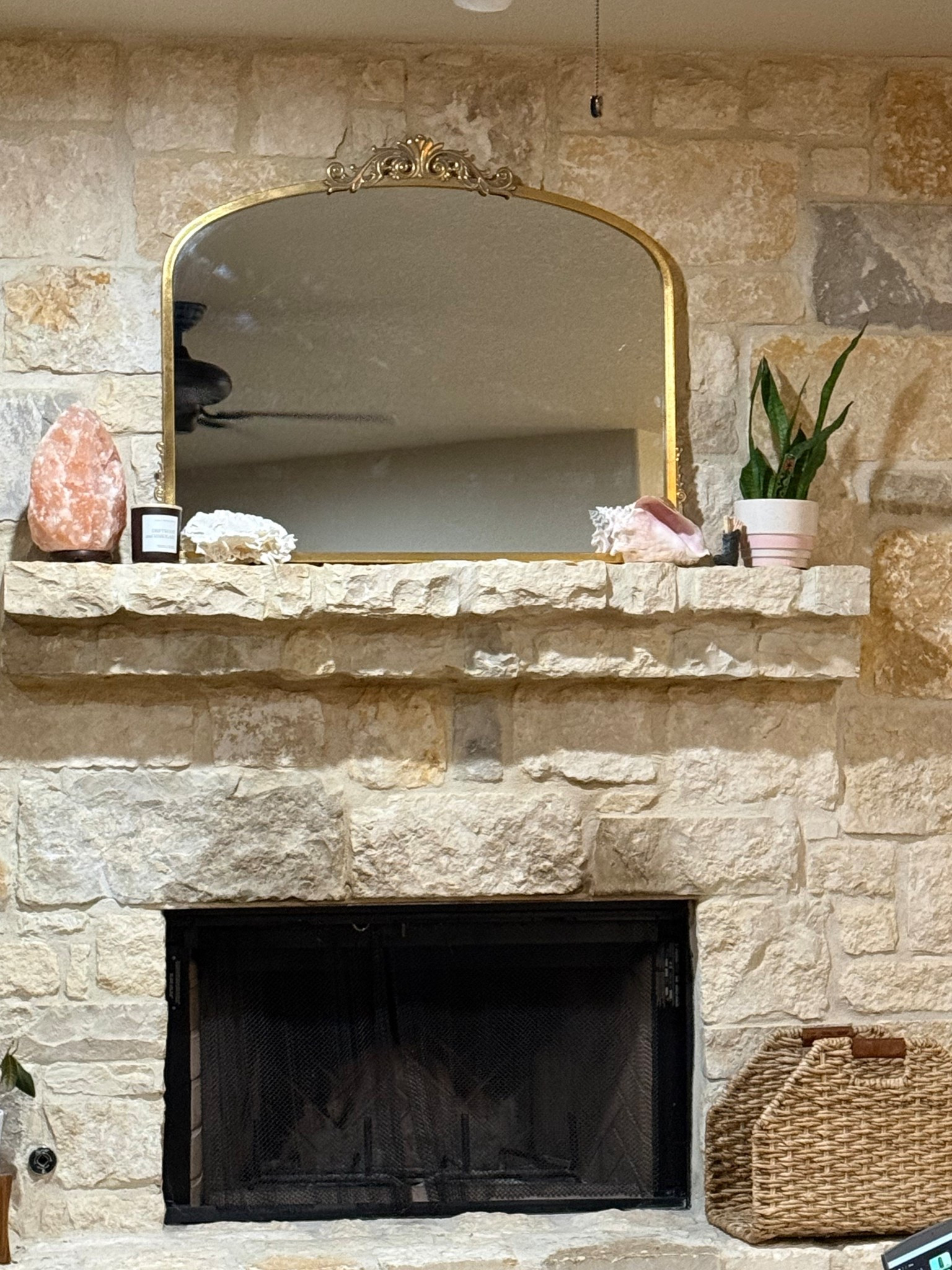 Loving this new mirror over the fireplace. Great quality. 

#LTKHome