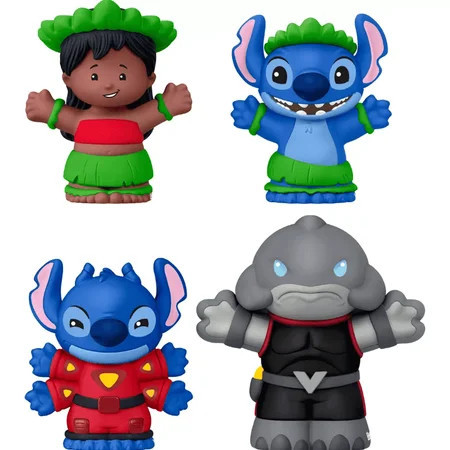 Fisher-Price Little People Disney Lilo & Stitch Collector Set 4 Figures Including Lilo, Stitch, Experiment 626 & Captain Gantu Display-Ready Toy Set | Walmart (US)