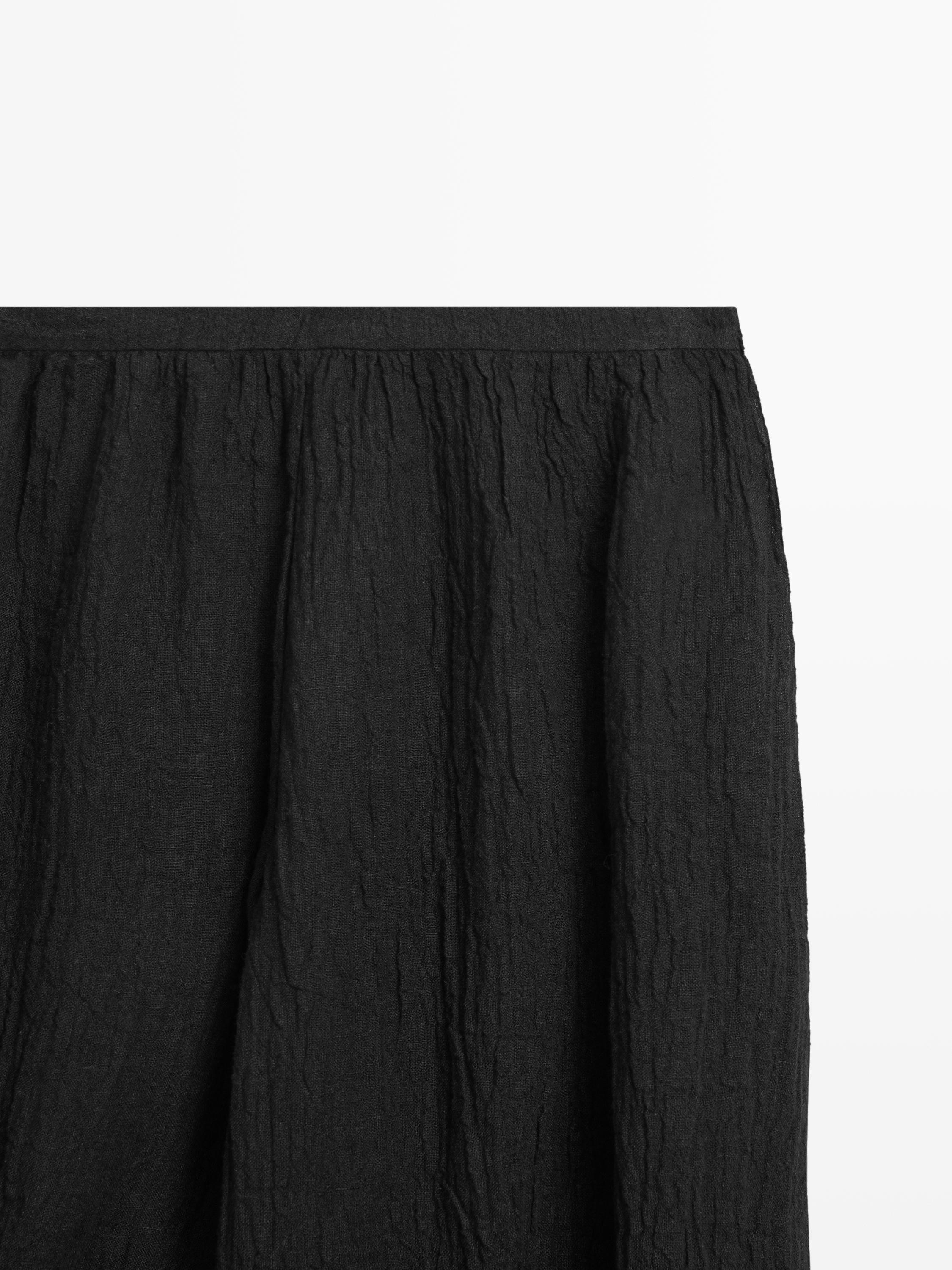 Linen sarouel trousers | Massimo Dutti US
