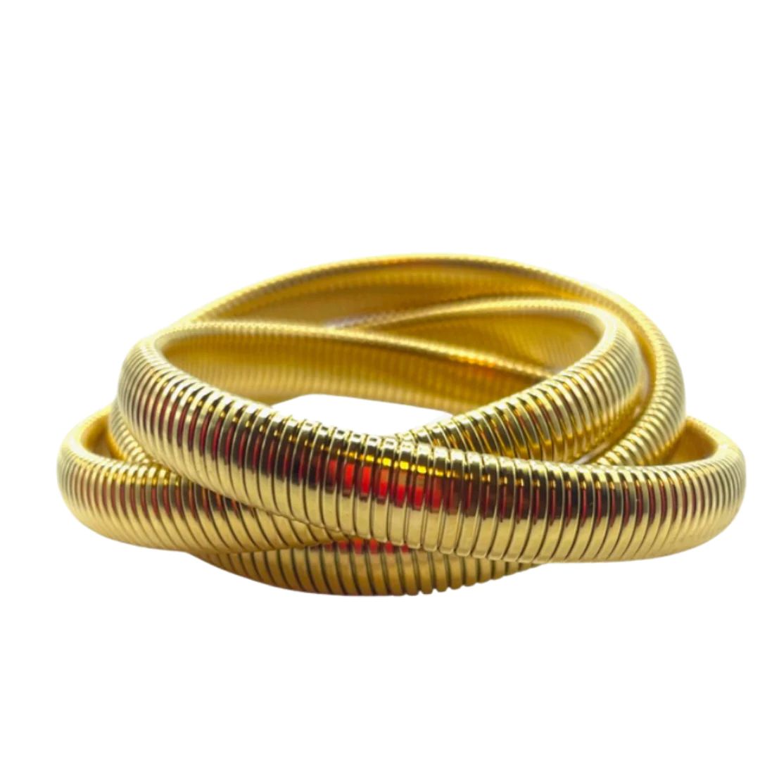 Gold Twisted Cobra Bracelet | Accessory Concierge