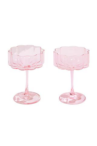 Fazeek Wave Coupe Glasses Set of 2 in Pink from Revolve.com | Revolve Clothing (Global)