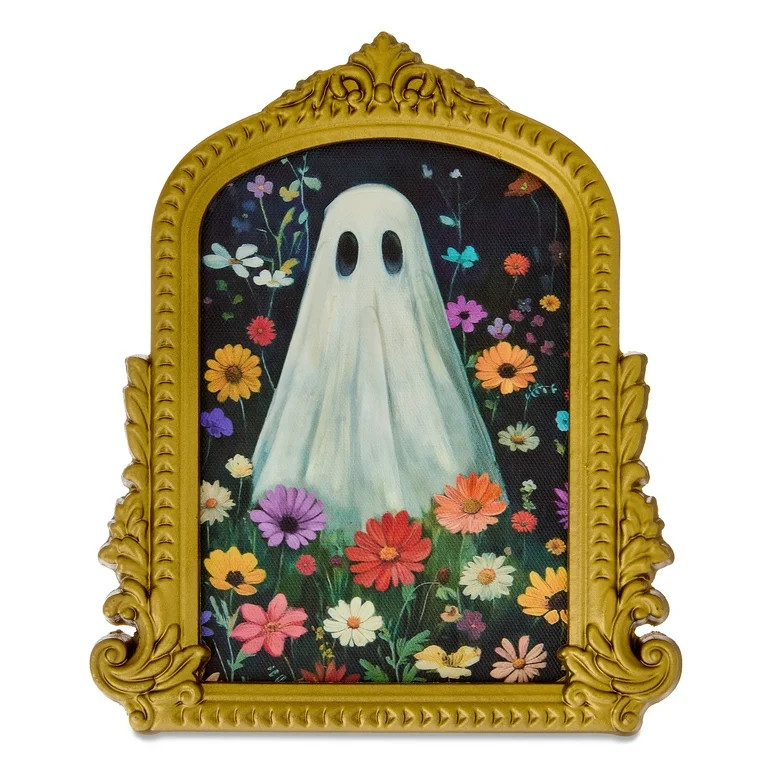 Ghost & Flowers Tabletop Decor, Multicolor, 8.35" x 7", Halloween by Way To Celebrate | Walmart (US)