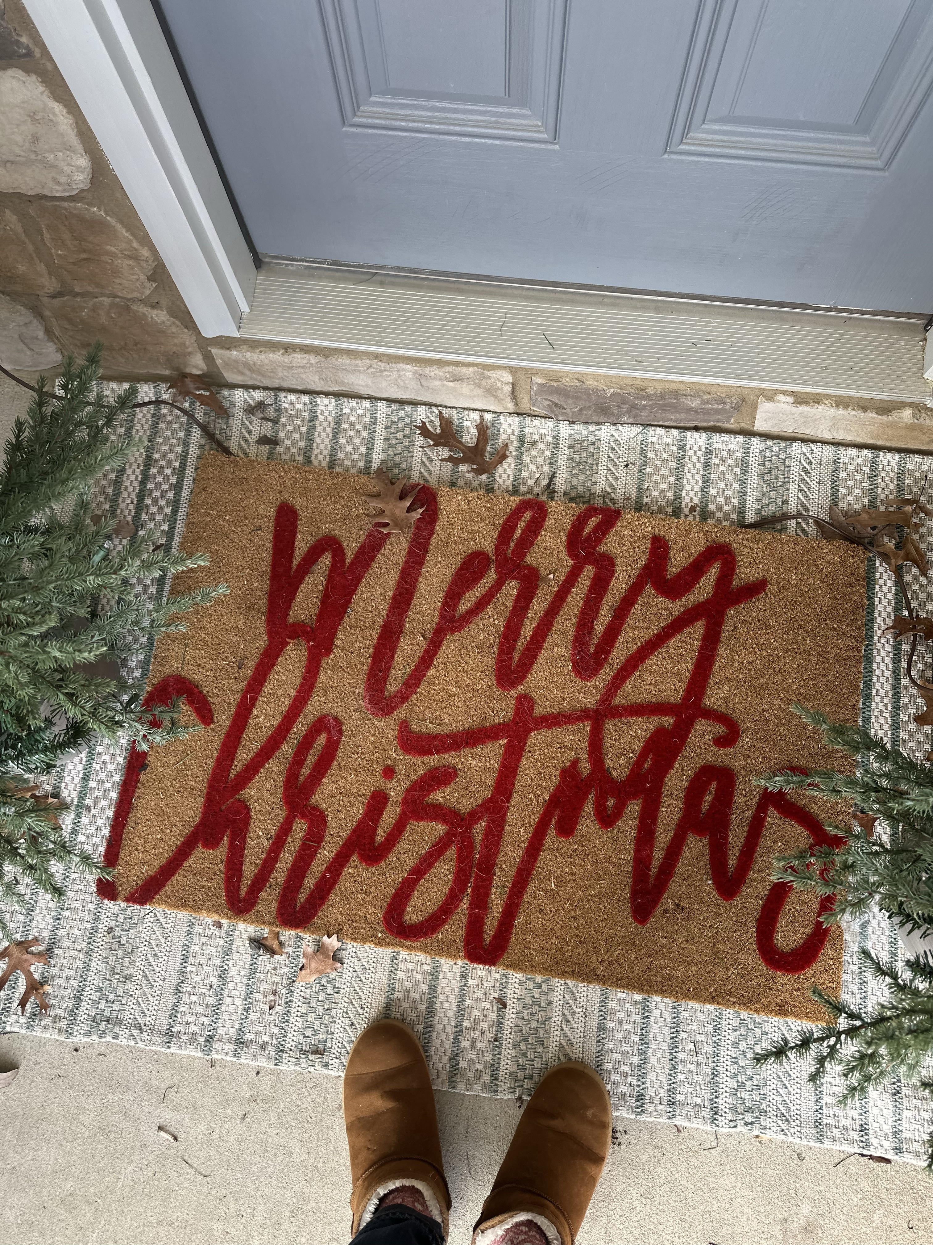 Christmas door mat for front porch! Outdoor Christmas decor 

#LTKSeasonal #LTKHoliday #LTKHome