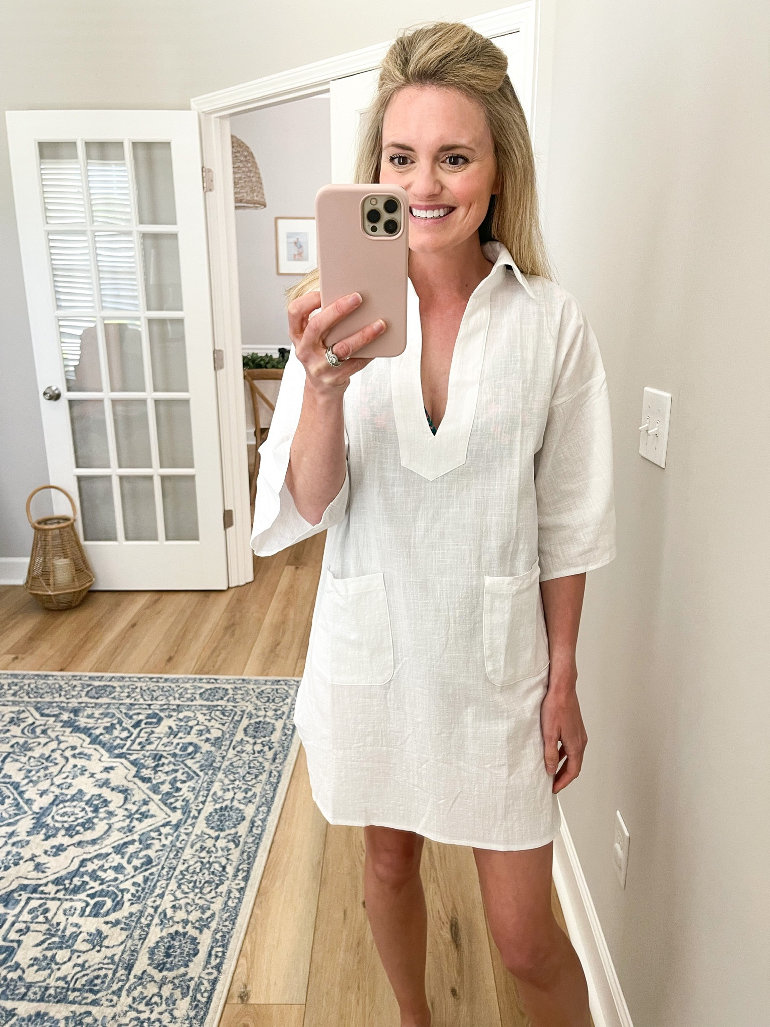 I tend to stick to white/neutral swim suit coverups and this one will definitely be worn this summer. It has pockets! 🤗

#LTKSeasonal #LTKunder50 #LTKtravel