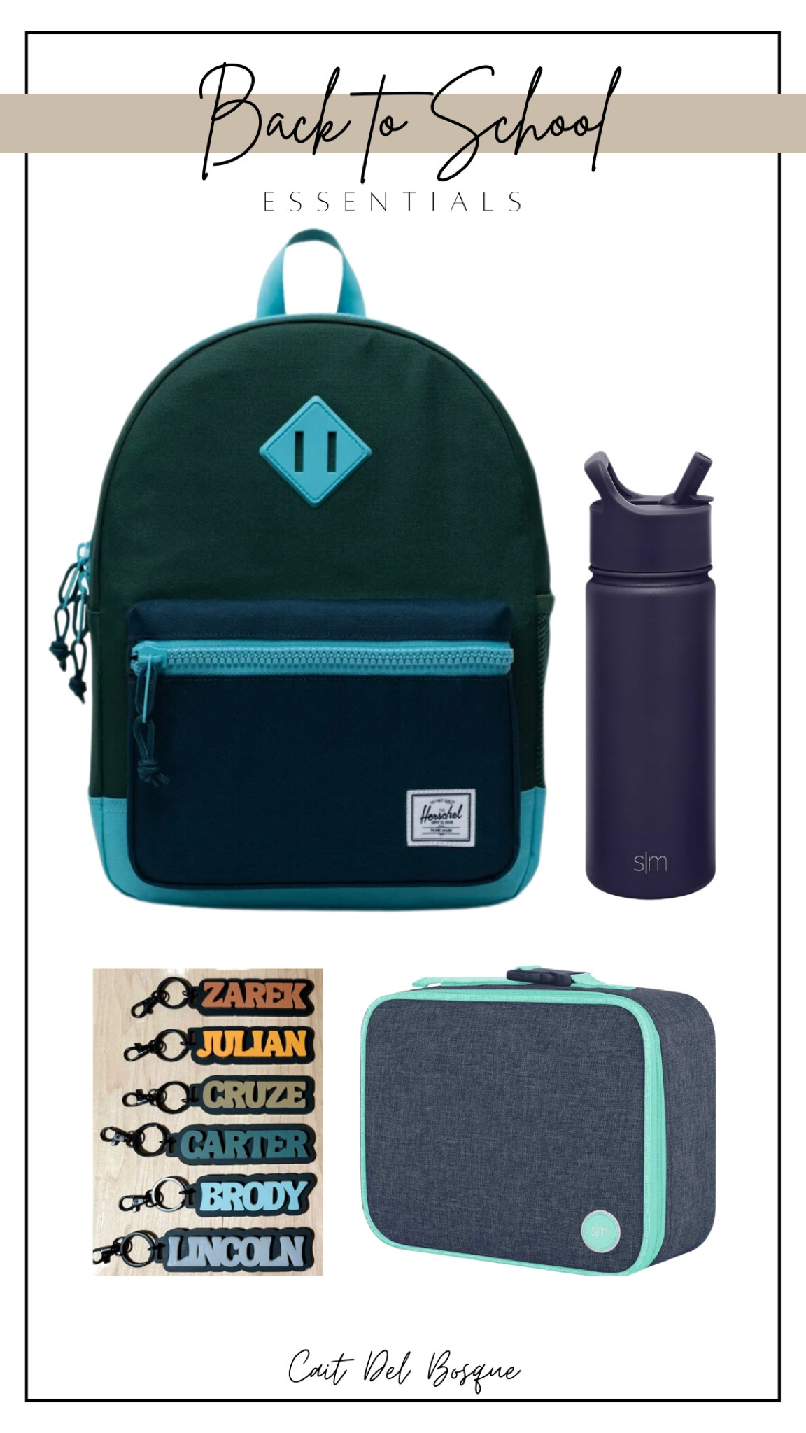 Back to School Essentials! 🍎
Getting our boy geared up for pre-k! 

#backtoschool #kidsbackpack #herschelbackpack #simplemodern #waterbottle #lunchbox #backpackkeychain

#LTKkids #LTKBacktoSchool #LTKfamily