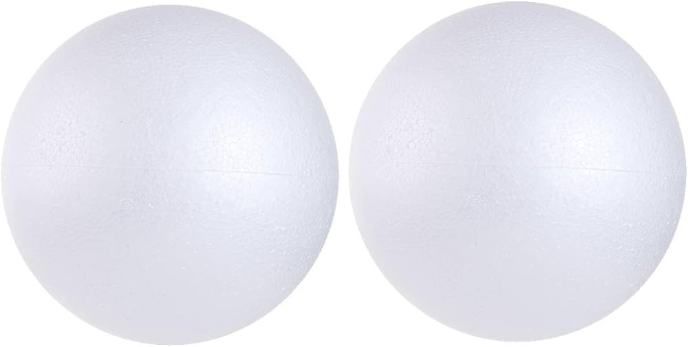2PCS 7.9 Inch White Foam Balls Polystyrene Craft Balls Foam Balls for Art, Craft, Household, Scho... | Amazon (US)