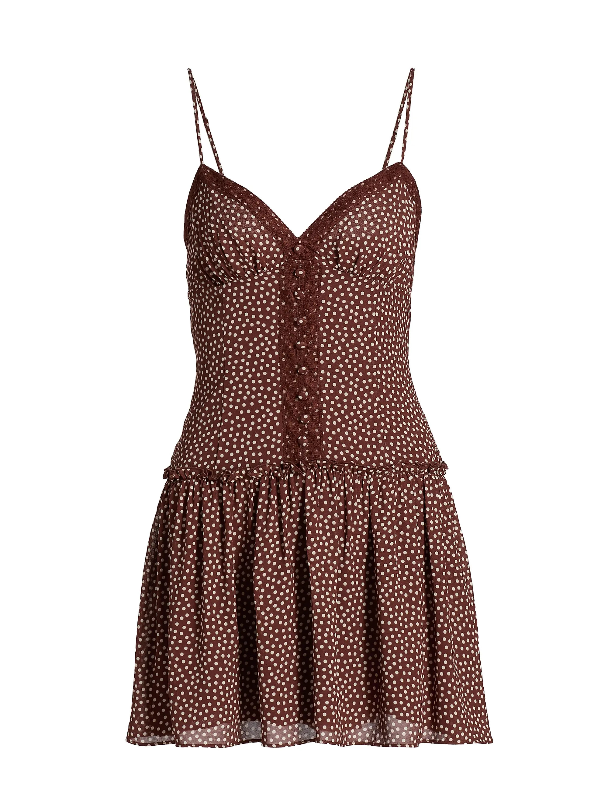 Citrus Polka Dot Minidress | Saks Fifth Avenue
