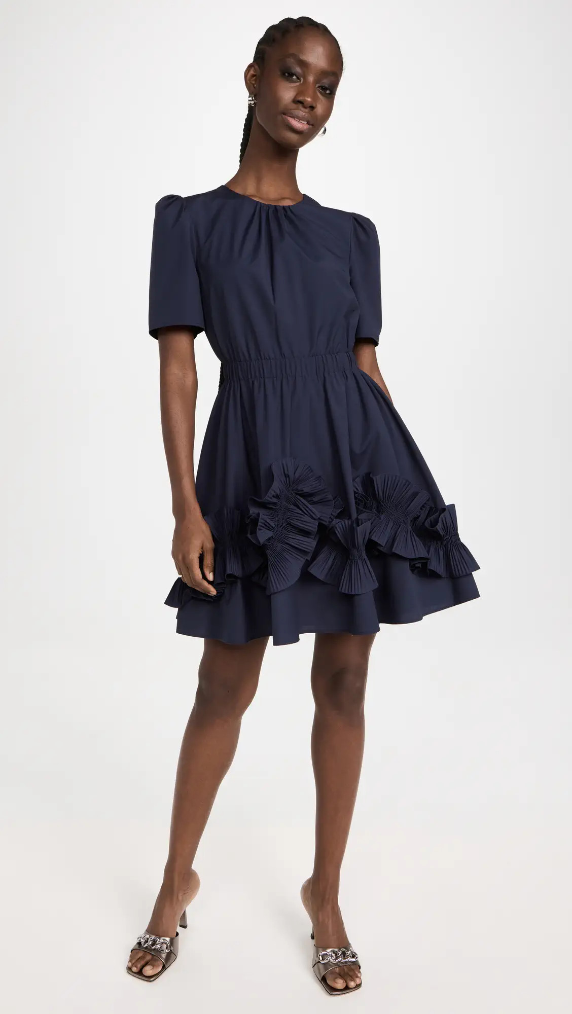 Jason Wu Short Puff Sleeve Ruffle Hem Dress | Shopbop | Shopbop