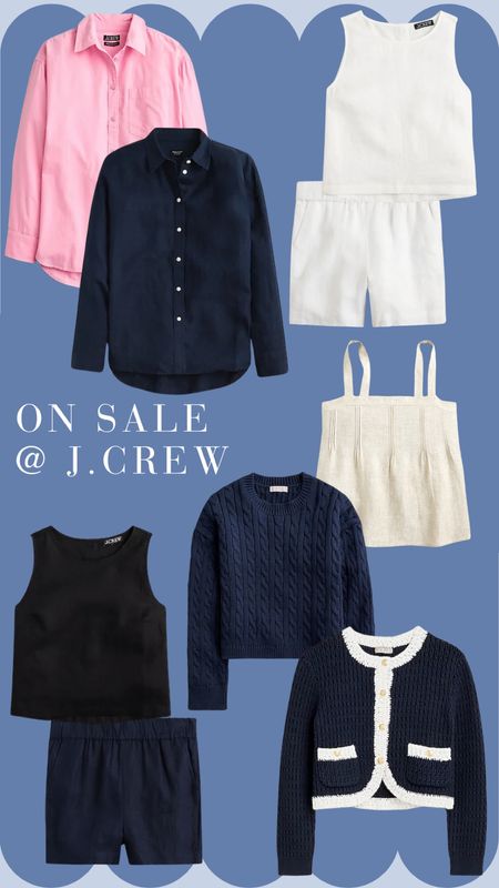 On sale at J.crew! All of these are at least 30% off and getting me so so excited for summer 

// summer sweaters, linen summer outfits, linen shorts, summer button-down, summer workwear, white and blue outfits, blue stripes, pajama sets, feminine work outfits 

#LTKsalealert #LTKfindsunder100 #LTKworkwear