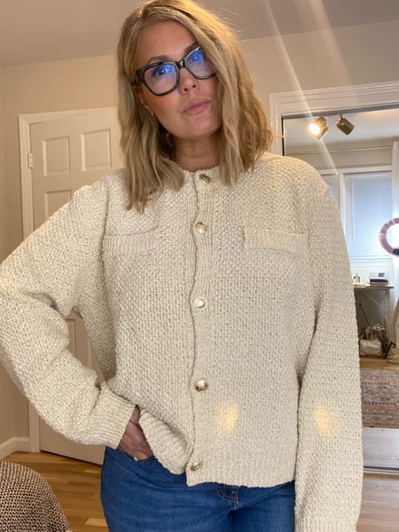 Favorite Fall cream cardigan with gold buttons 

#LTKSeasonal #LTKstyletip #LTKFind