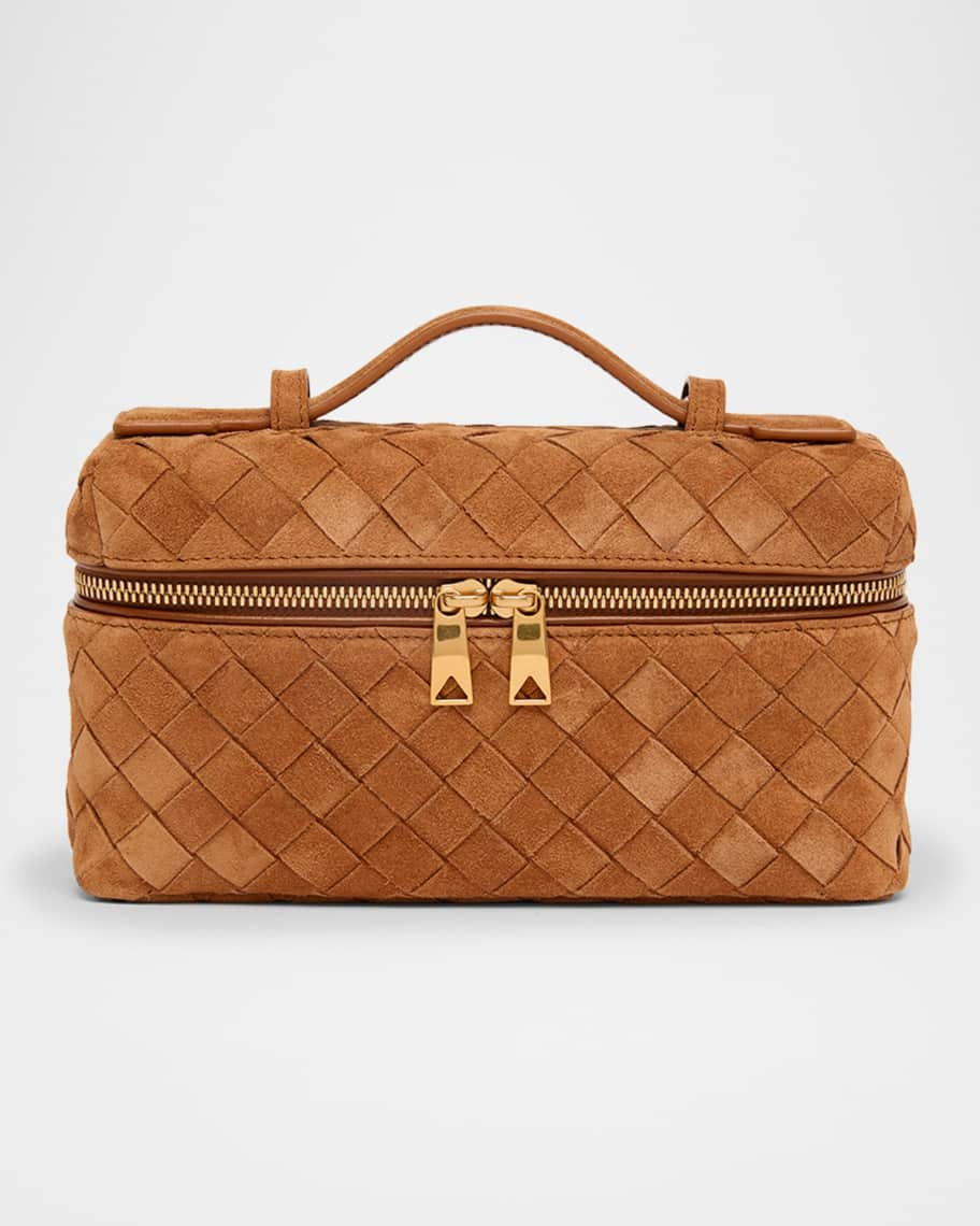 Bottega Veneta Bang Bang Vanity Intrecciato Suede Crossbody Bag | Neiman Marcus