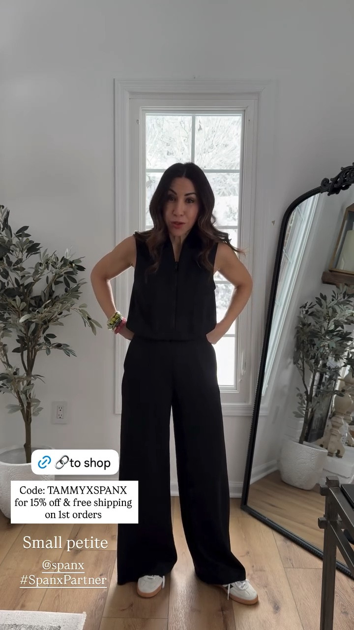 @Spanx code TAMMYXSPANX for 15% off and free shipping on first orders.
#SpanxPartner Spanx small petite jumpsuit. Jumpsuits. Travel outfit.



#LTKOver40 #LTKPetite