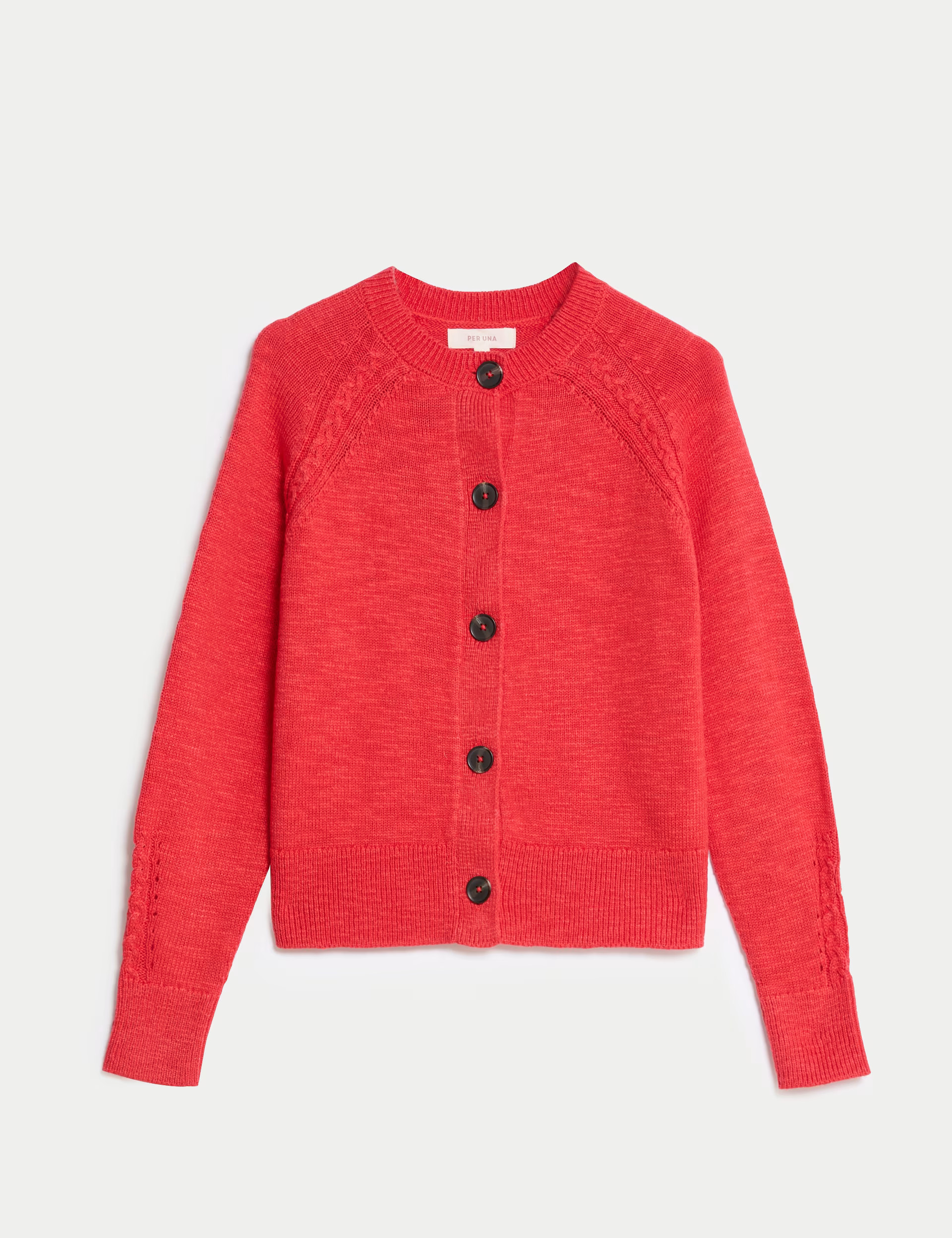Cotton Rich Button Front Cardigan | Per Una | M&S | Marks & Spencer (UK)