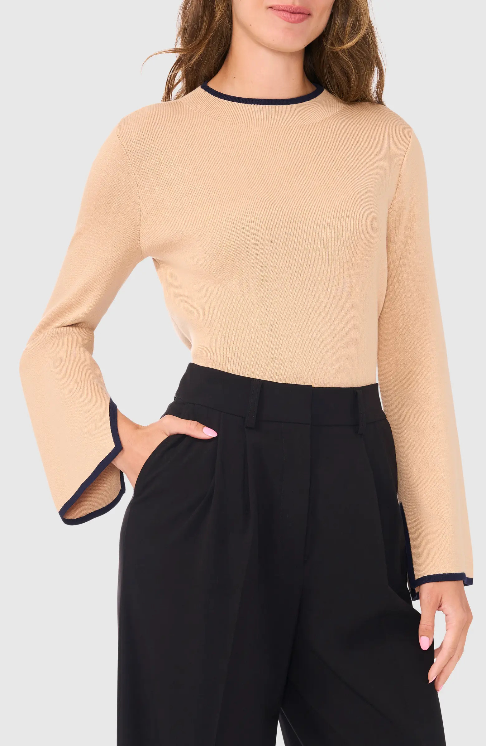 Mock Neck Rib Pullover | Nordstrom