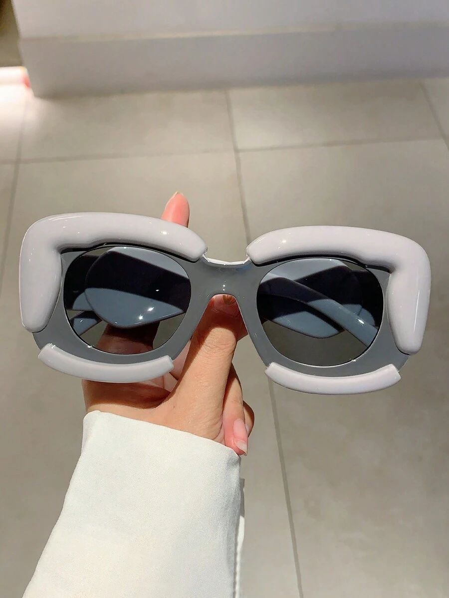 1pc Fashionable Women's Square Shape Cloud Design Eye Glasses With Expanding Effect As Trendy Dec... | SHEIN