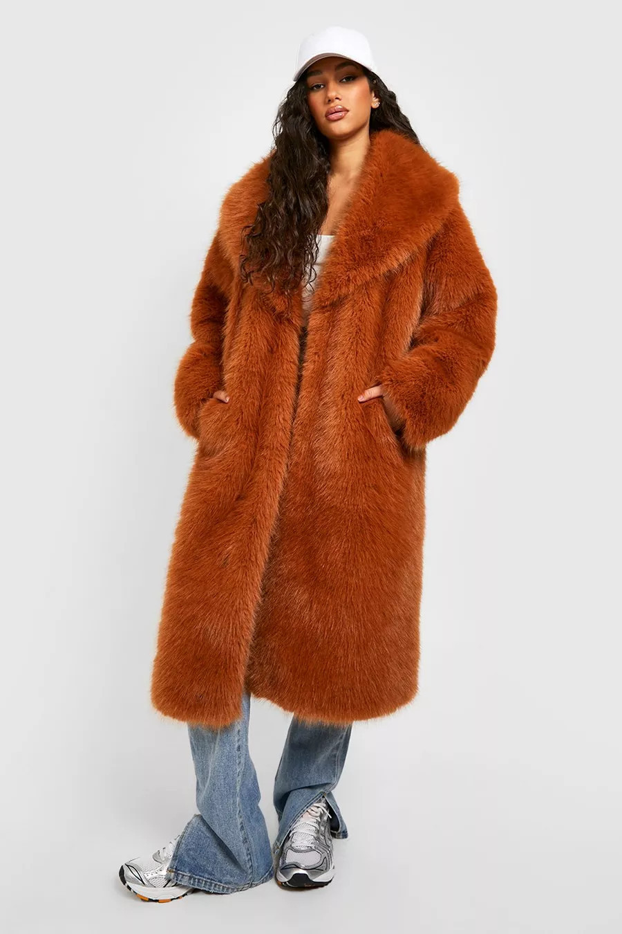 Premium Oversized Faux Fur Maxi Coat | Boohoo.com (US & CA)