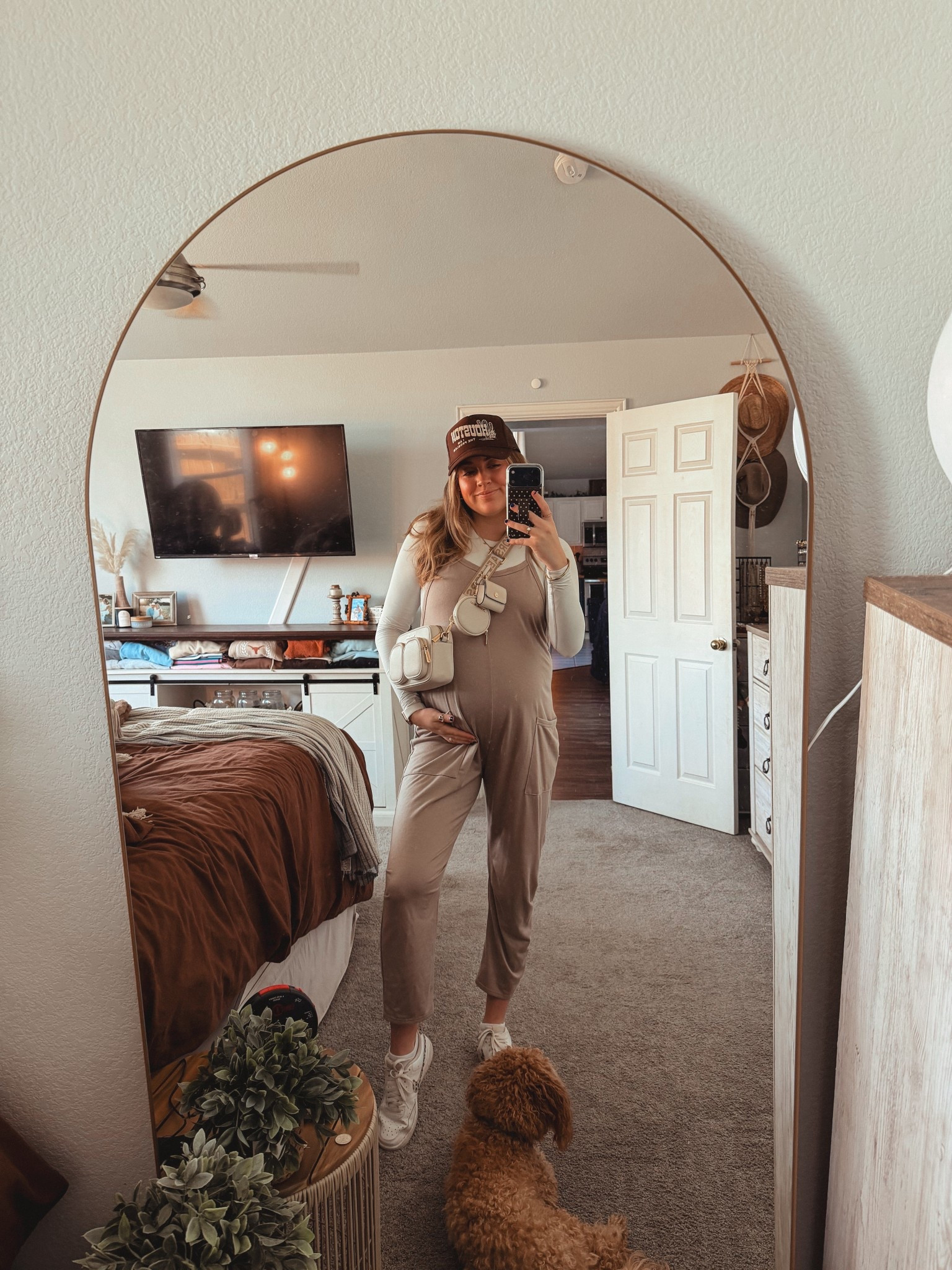 Maternity fashion. Jumpsuit style. Cozy outfit. Ootd  

#LTKBump #LTKFindsUnder100 #LTKootd