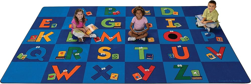 Carpets for Kids 6234 Reading Letters Library Rug 8ft 4in x 13ft 4in Rectangle | Amazon (US)