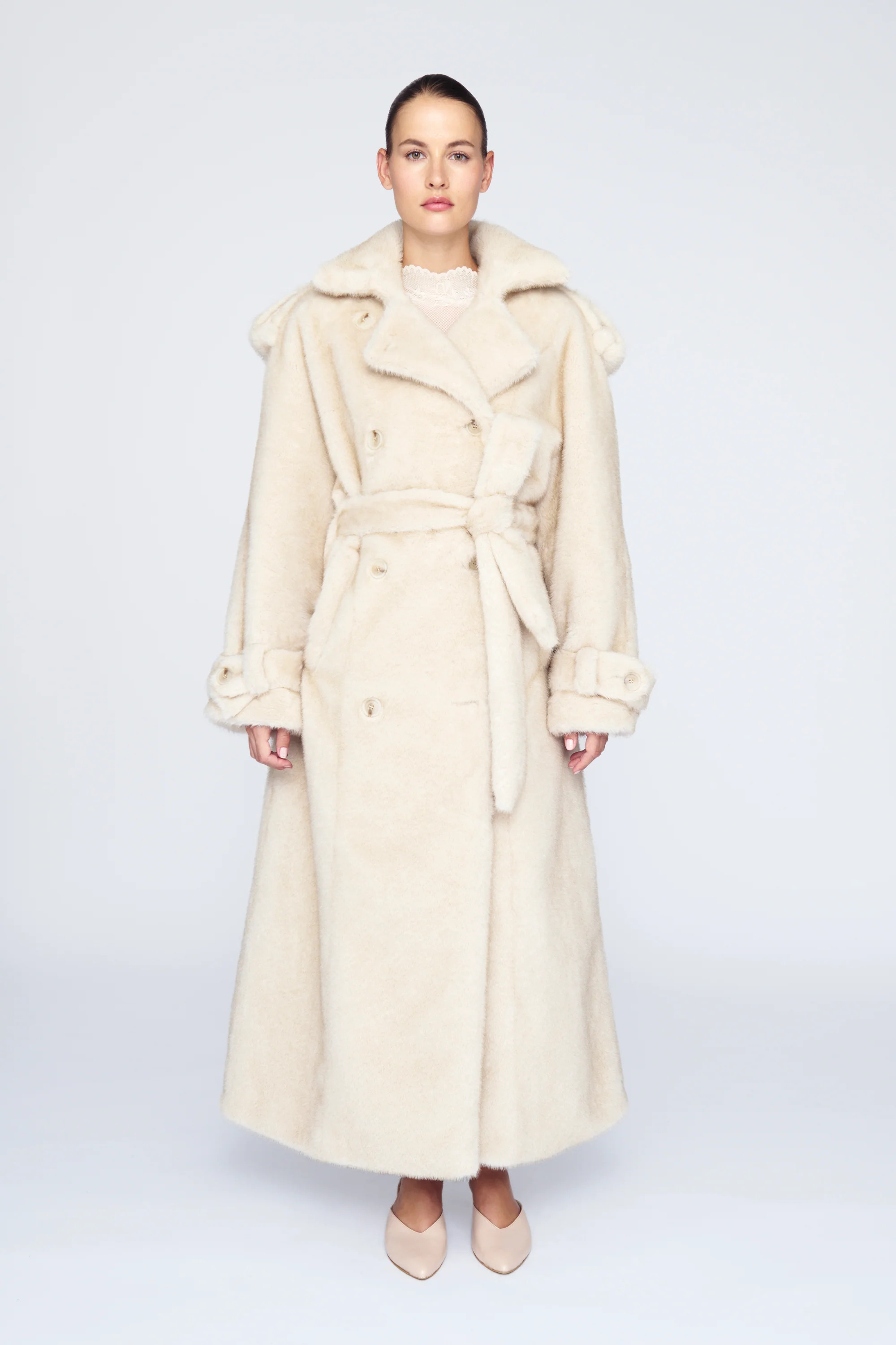 Thalia Faux Fur Coat | DUCIE