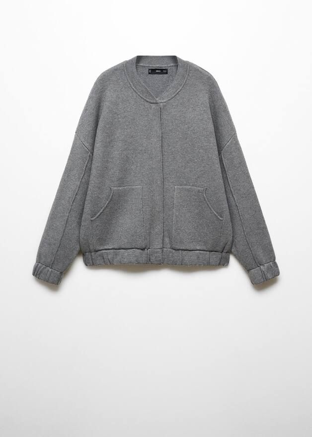 Knitted pockets bomber -  Women | Mango USA | MANGO (US)