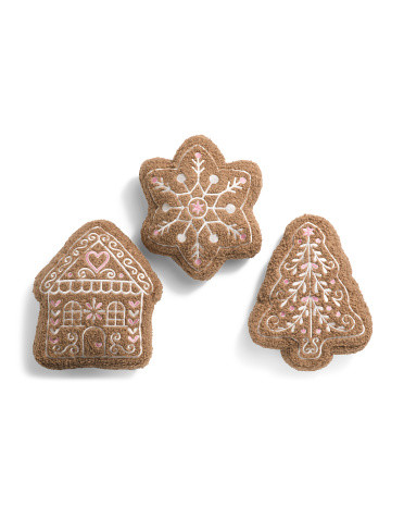 3pk Gingerbread Cookies Pillows | TJ Maxx