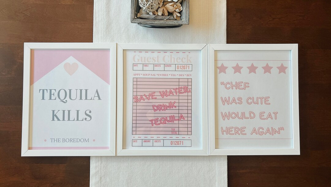 Pink Digital Prints save Water Drink Tequila - Etsy | Etsy (US)