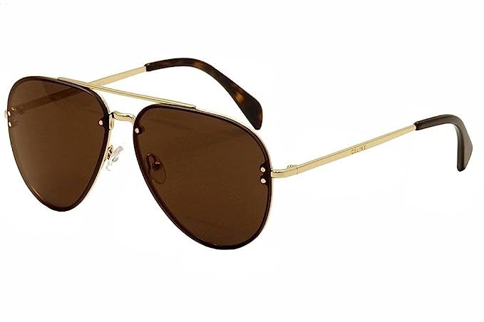 Celine Mirror CL 41391 J5G LC Gold Metal Aviator Sunglasses | Amazon (US)