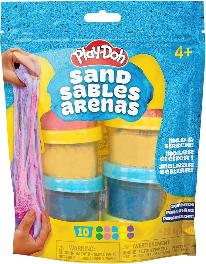 Play-Doh Sand Scented Slime, 10-Pack Variety, Resealable Cans, Sensory Bin Filler, Travel Toys, F... | Amazon (US)