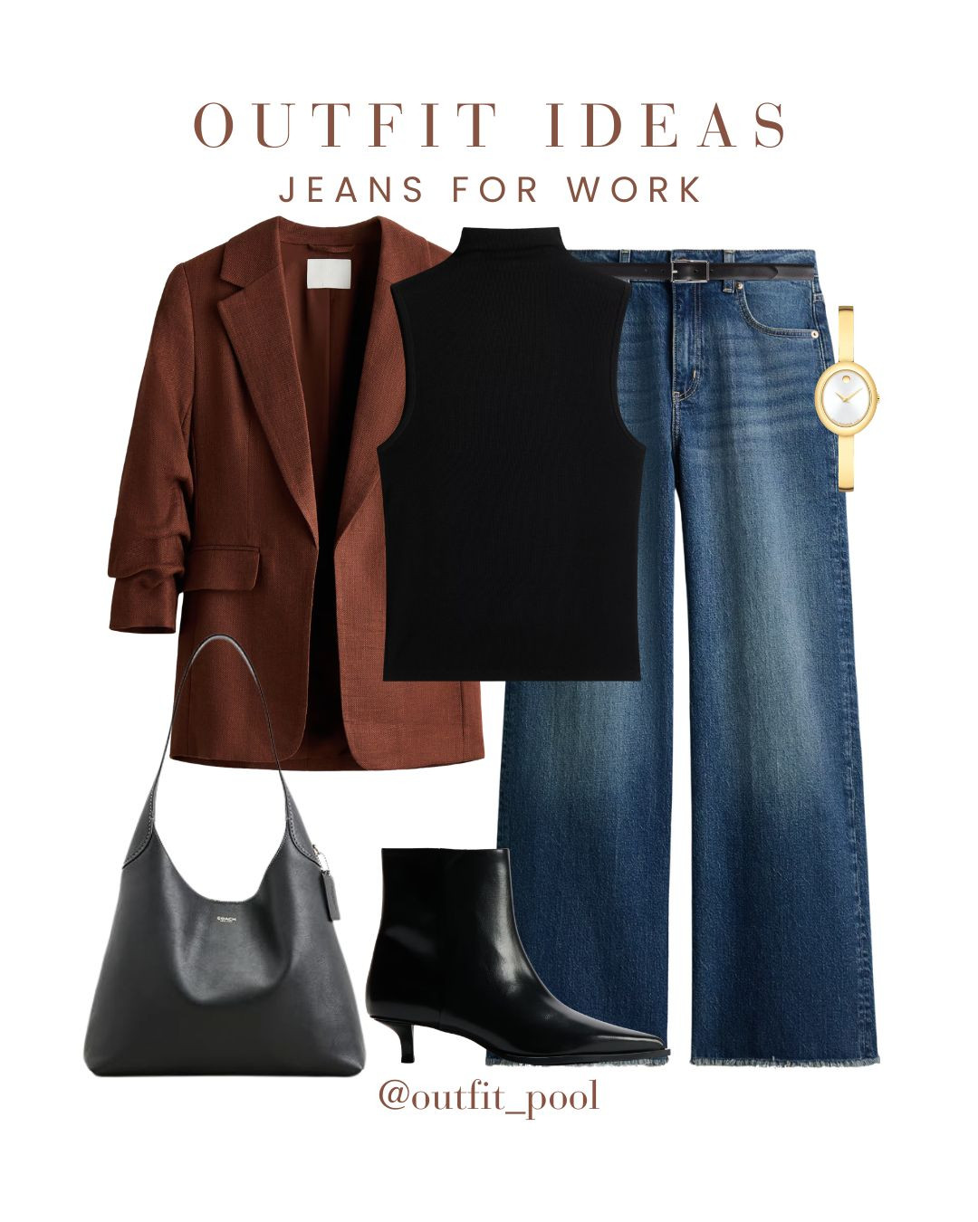 3 jeans outfits that work for the office ✨

Sharing 3 easy  workwear looks with jeans—polished, comfortable, and perfect for smart-casual office days 

Proof that denim can absolutely be office-appropriate when styled right 👏

(Jeans Outfits, Denim Outfit Ideas, Casual Jeans Outfit, Chic Jeans Look, Everyday Denim Style, Straight Leg Jeans Outfit, Wide Leg Jeans Outfit, High Waisted Jeans Outfit, Jeans and Blazer Outfit, Jeans and Heels Outfit, Jeans and Sneakers Outfit, Smart Casual Denim, Capsule Wardrobe Denim, Elevated Basics, Street Style Denim, Day to Night Outfit) 

 #LTKSpringSale #LTKgrwm #LTKootd
