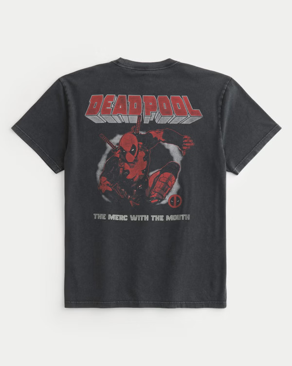 Men's Relaxed Deadpool Graphic Tee | Men's Tops | HollisterCo.com | Hollister (US)