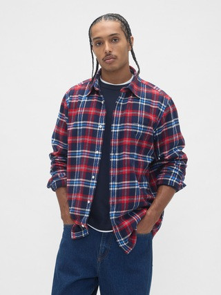 Organic Cotton Relaxed Flannel Shirt | Gap (US)