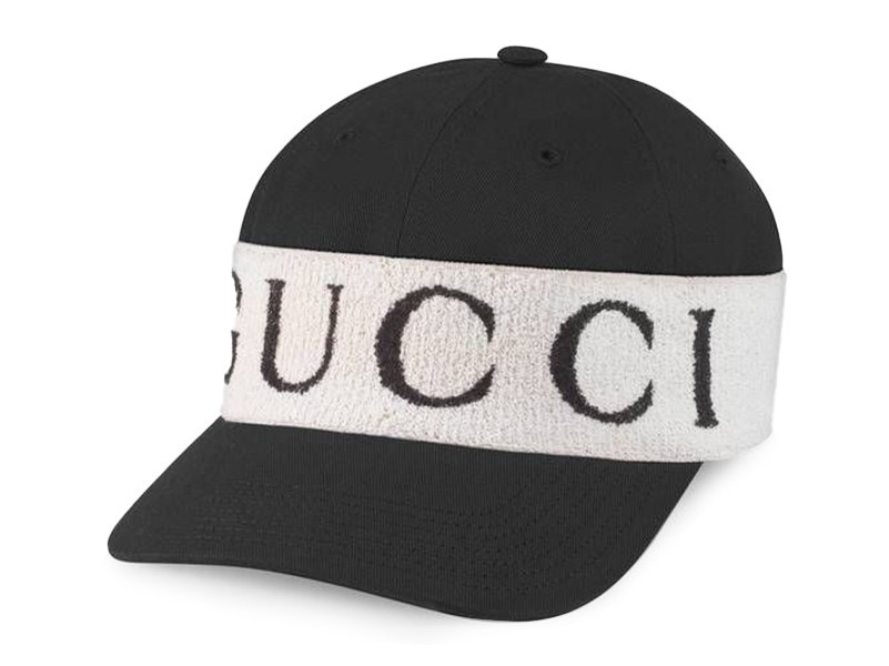 Men's Gucci Logo Band Baseball Cap in Black/White | StockX