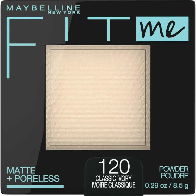 Maybelline Fit Me Matte Poreless Pressed Face Powder Makeup, Classic Ivory, 0.29 oz | Walmart (US)