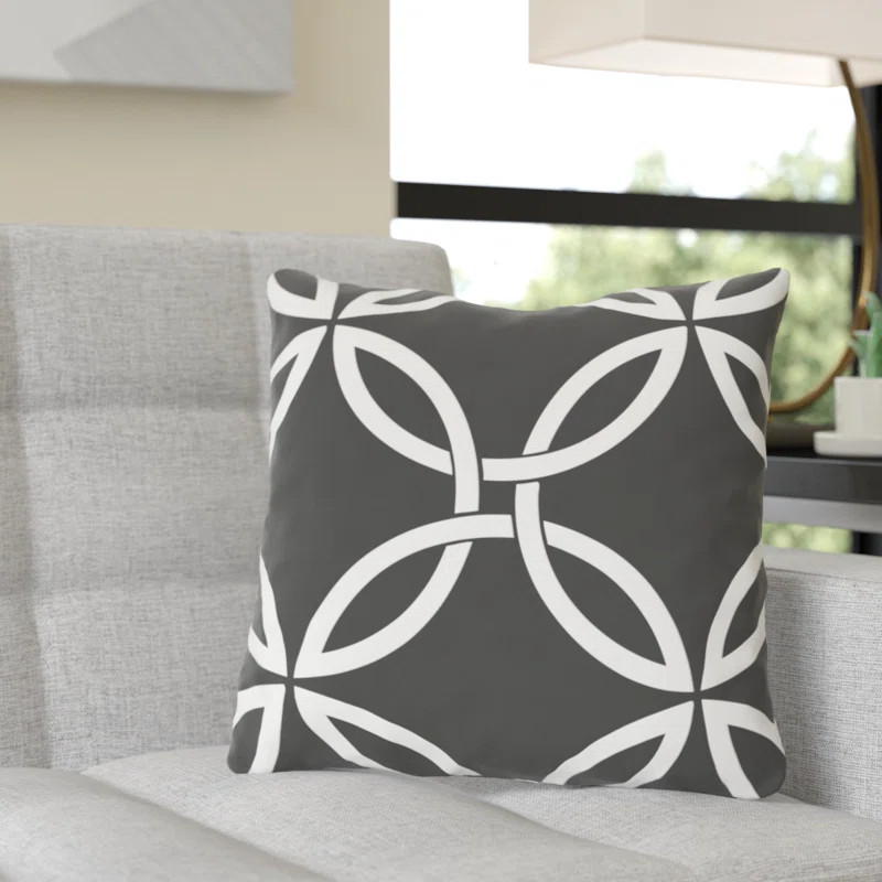 Jenkintown Interwoven Circles Indoor/Outdoor Square Pillow Cover & Insert | Wayfair North America