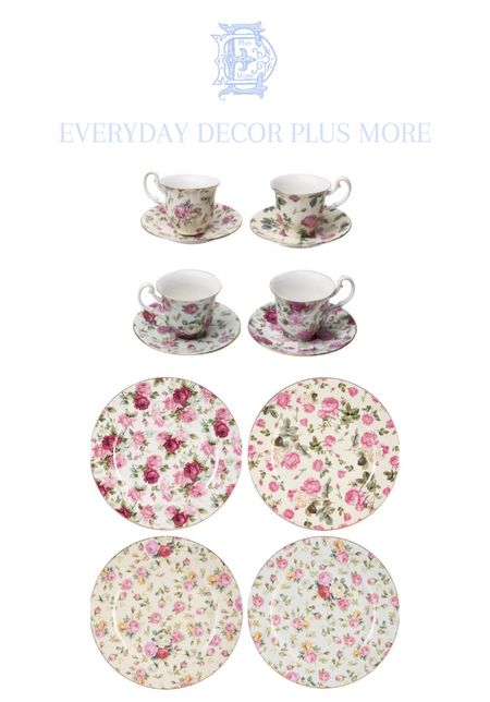 Gracie China Rose Chintz Porcelain 3-Ounce Small Petite Espresso/Demitasse Cup and Saucer with Gold Trim Set of 
Chintz china
Valentine’s Day china
Pink china
Grandmillennial china 

#LTKstyletip #LTKhome #LTKSeasonal