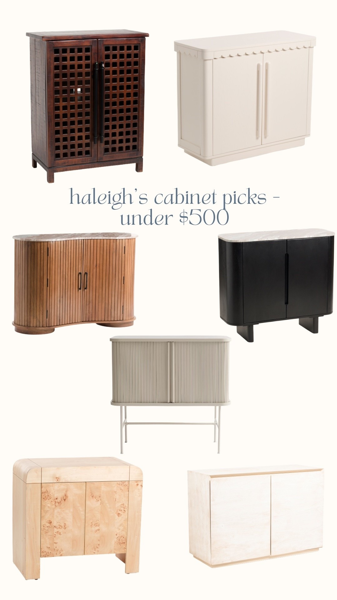9.16.25 cabinet picks under $500!