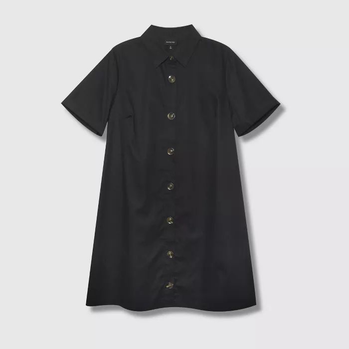 Women's Short Sleeve Button-Up Trapeze Dress - Who What Wear™ | Target