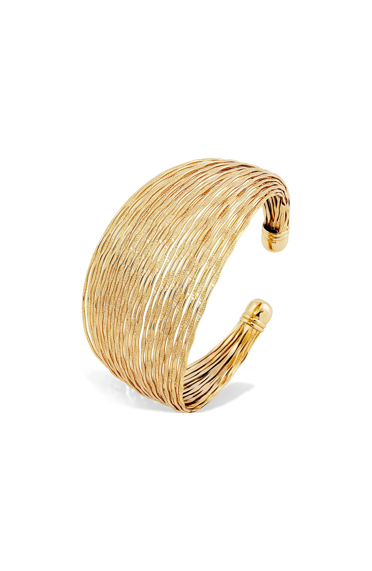 18K Gold Plate Multiband Cuff Bracelet | Nordstrom Rack