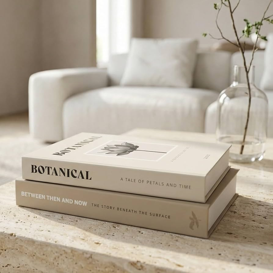 ZICOTO Beautiful Decorative Books - Set of 2 Boxes Enhance Your Coffee Table, Bookshelf or Mantel... | Amazon (US)