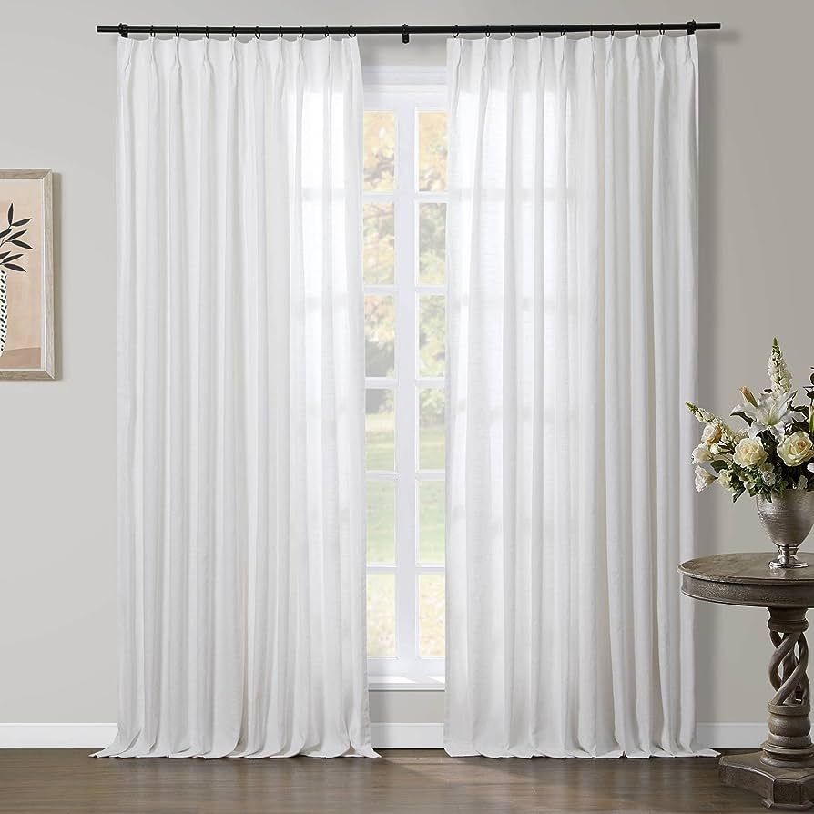 TWOPAGES Jawara Series Linen Cotton Custom Made Curtain Linen Textured Curtain Customize Drapery | Amazon (US)