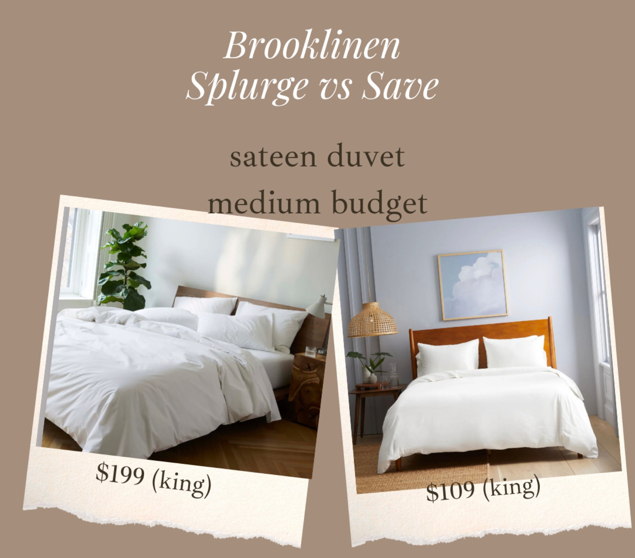 Medium budget sateen duvet option! 