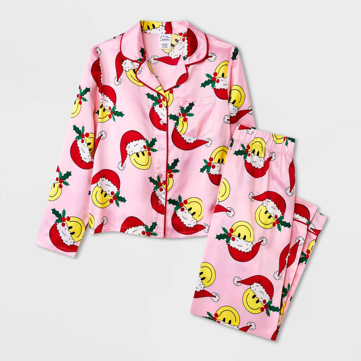 Girls' 2pc Satin Long Sleeve Coat Pajama Set - art class™ | Target