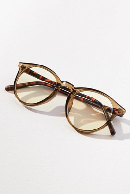 Circular Two-Tone Blue Light Glasses | Anthropologie (US)